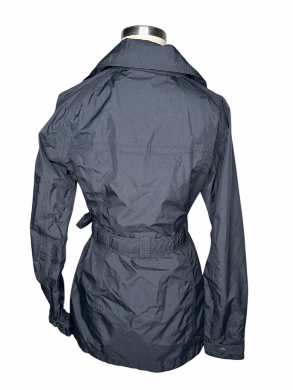 THE‎ NORTH FACE Black Belted Double Breasted Trench Coat Women's Size Small - Picture 2 of 7
